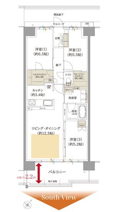 ルナコート三田ウッディタウン中央 間取り G1 type