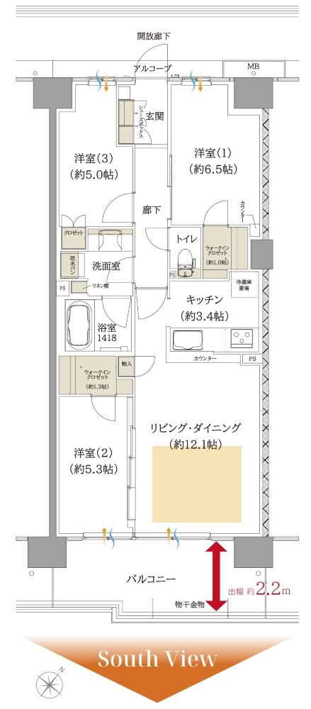 ルナコート三田ウッディタウン中央 間取り M type