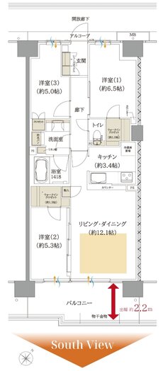 ルナコート三田ウッディタウン中央 間取り M type