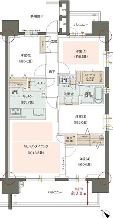 ウエリス白木原 間取り J type［第6期2次］