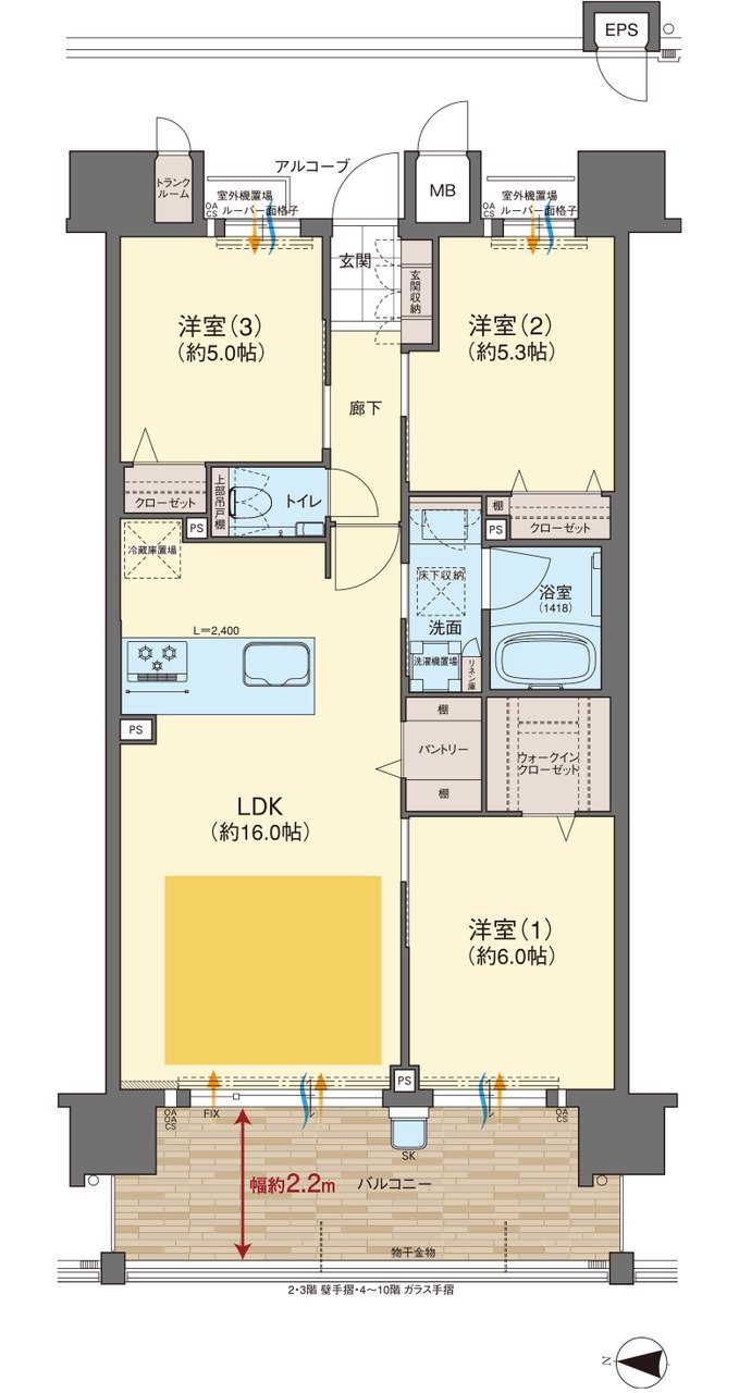 ピアッツァコート南八木 間取り Fタイプ