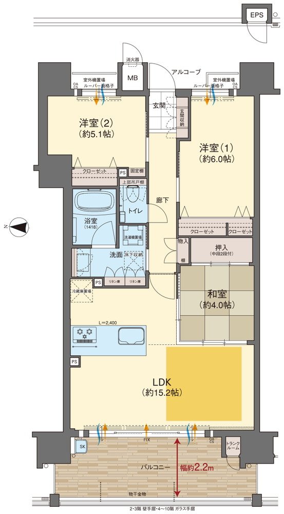 ピアッツァコート南八木 間取り Dタイプ