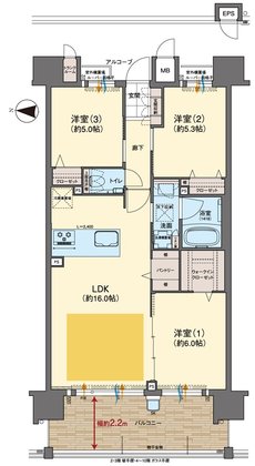 ピアッツァコート南八木 間取り F2タイプ