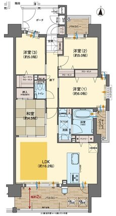 ピアッツァコート南八木 間取り Kタイプ