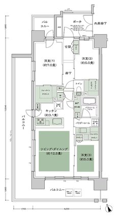 シティタワー山形本町 間取り A1-標準 type
