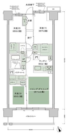 シティタワー山形本町 間取り B1a-標準 type