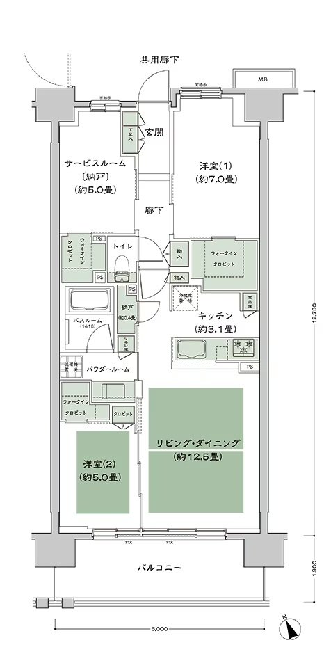 シティタワー山形本町 間取り B1d-標準 type