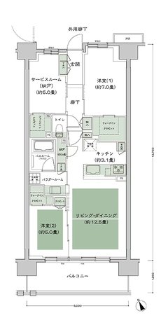 シティタワー山形本町 間取り B1d-標準 type