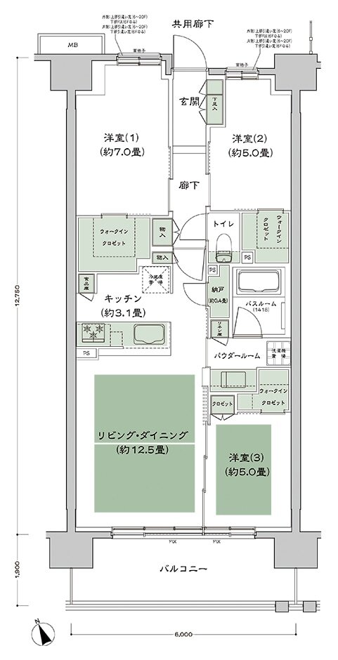 シティタワー山形本町 間取り B2d-標準 type