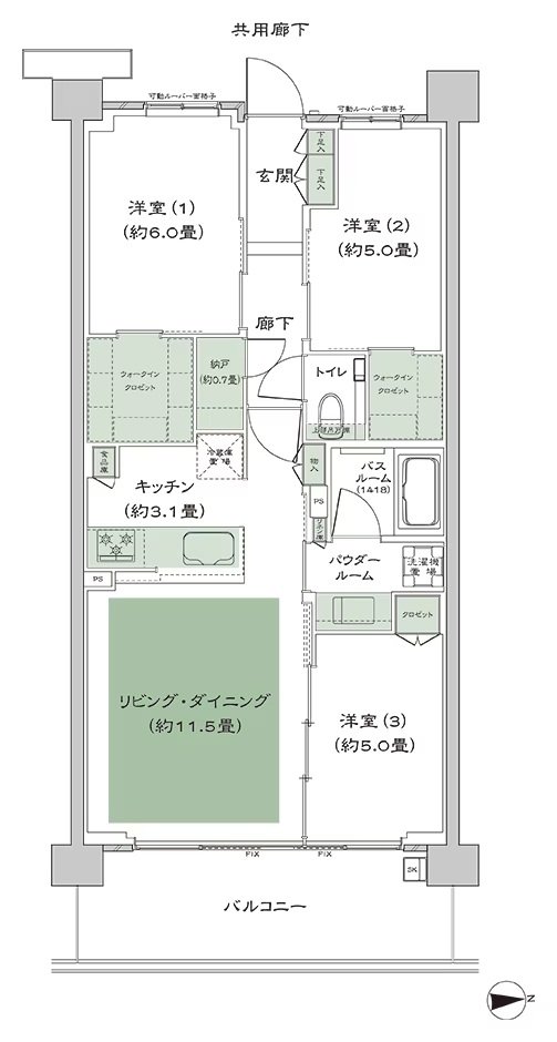 シティテラス桜上水 間取り D-A1-3 type