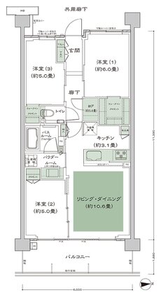 シティテラス桜上水 間取り D-B3’-3 type
