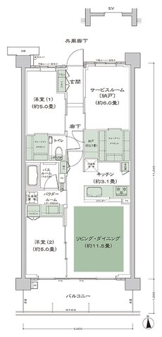 シティテラス桜上水 間取り C-A2’-3 type