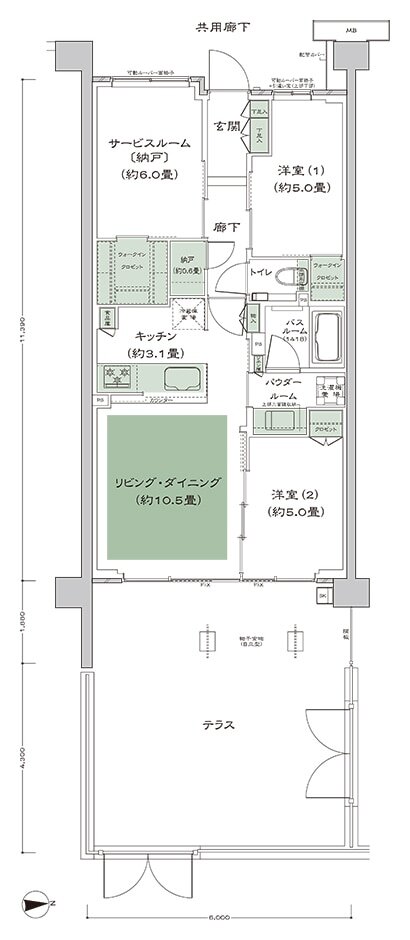 シティテラス桜上水 間取り D-B2t-3 type