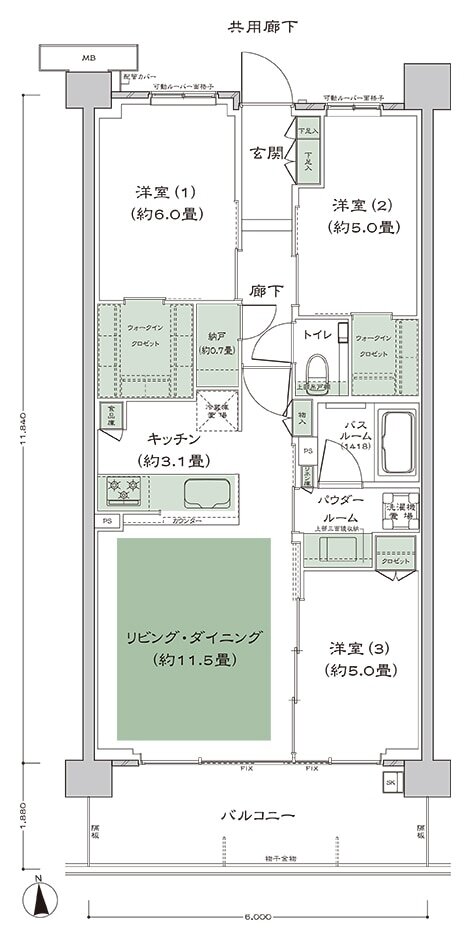 シティテラス桜上水 間取り C-A1-3