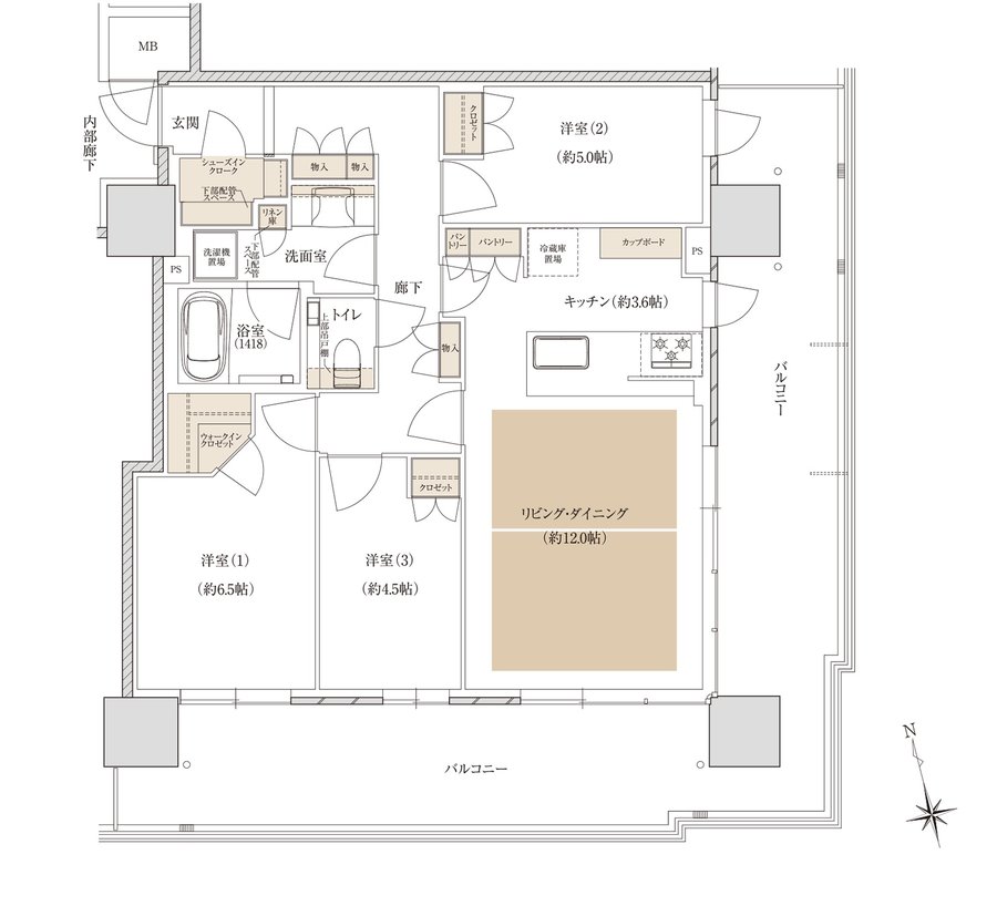 ザ・ファインタワー名古屋今池 間取り Cタイプ