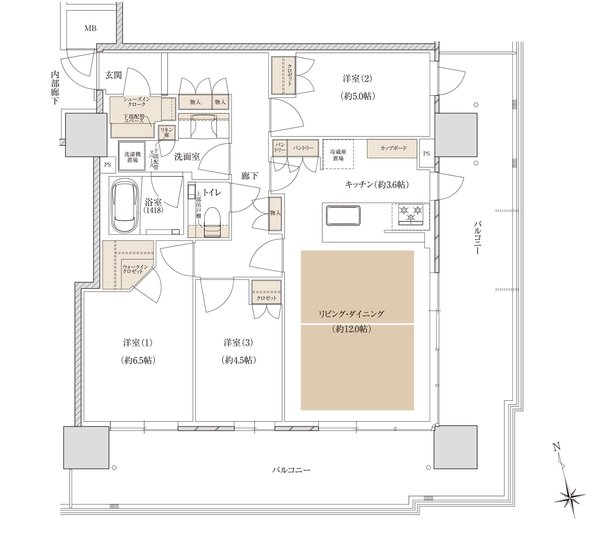 ザ・ファインタワー名古屋今池 間取り Cタイプ