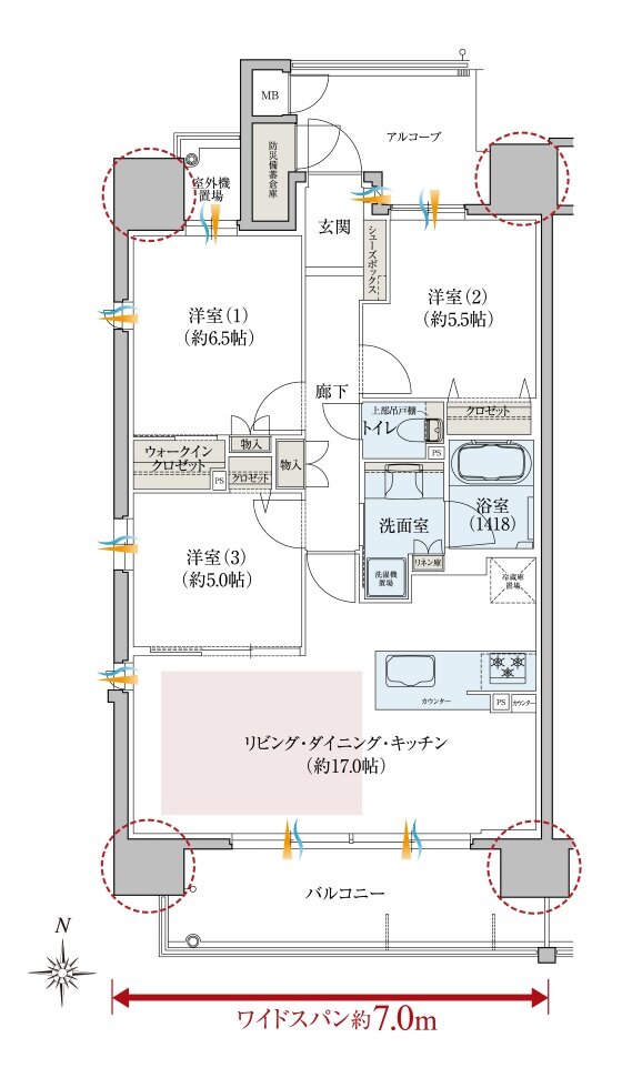 レ・ジェイド南港 間取り A type