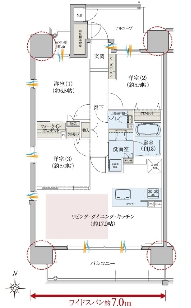 レ・ジェイド南港 間取り A type