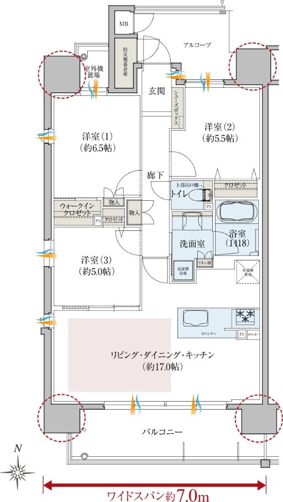 レ・ジェイド南港 間取り A type