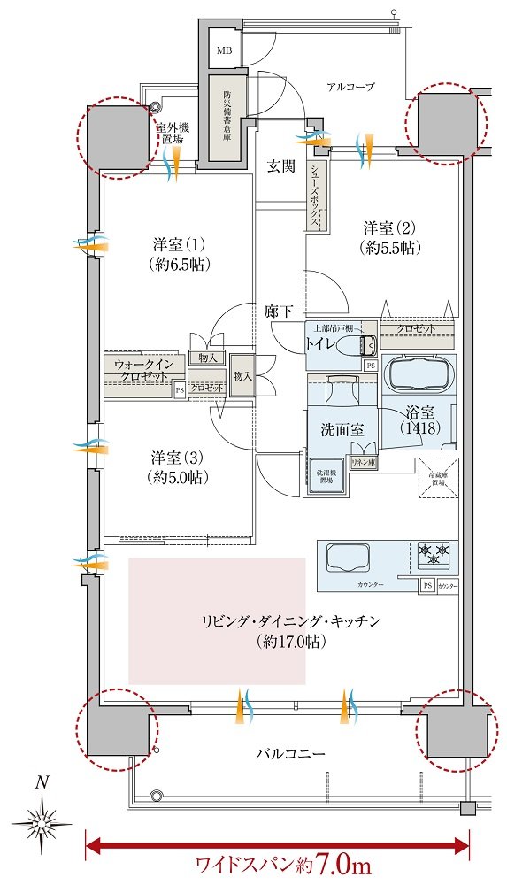 レ・ジェイド南港 間取り A type