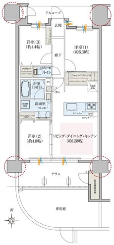 レ・ジェイド南港 間取り Eg type