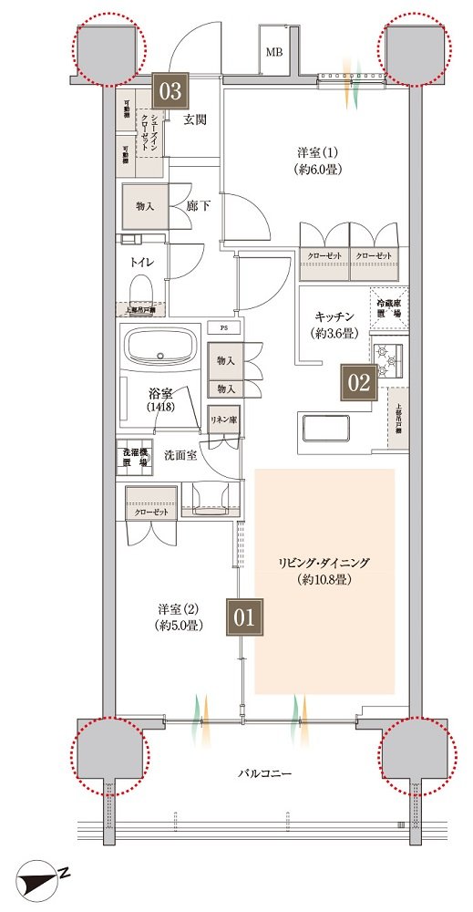 COCOCHI FIRST PROJECT(ココチファースト プロジェクト) 間取り A type