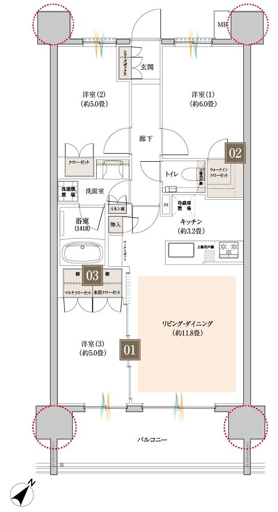 COCOCHI FIRST PROJECT(ココチファースト プロジェクト) 間取り D3 type