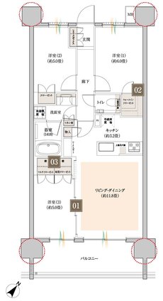 COCOCHI FIRST PROJECT(ココチファースト プロジェクト) 間取り D3 type
