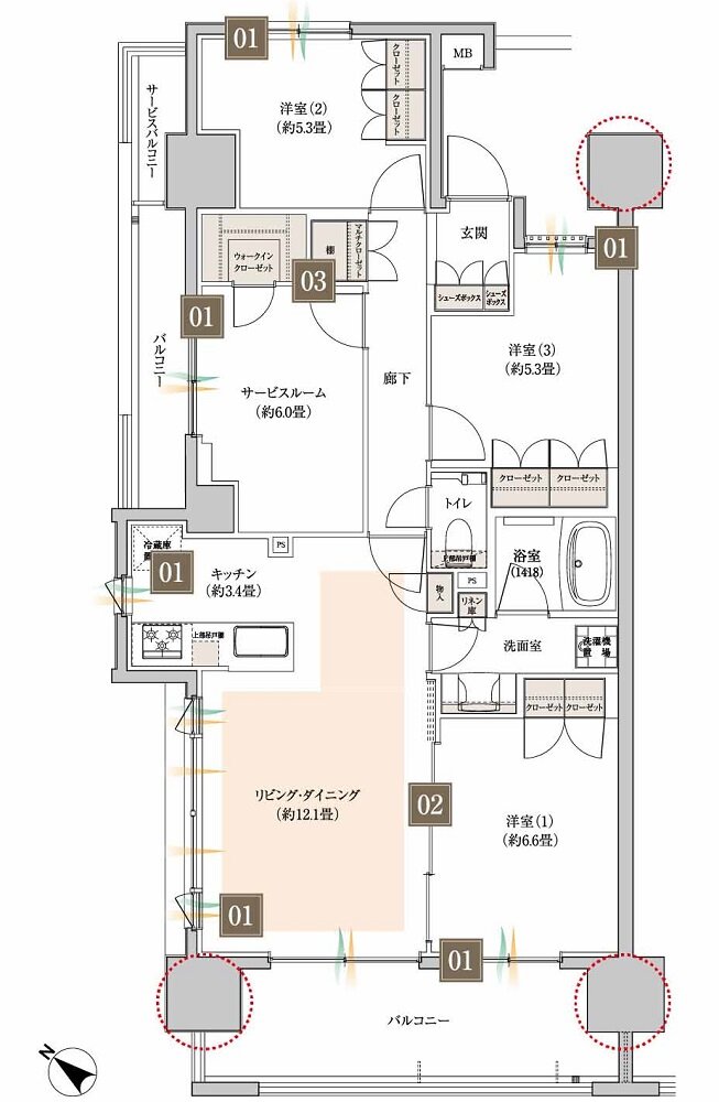 COCOCHI FIRST PROJECT(ココチファースト プロジェクト) 間取り H type