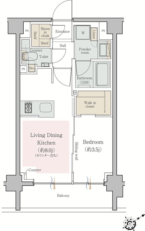 クリオ ラベルヴィ不動前グランクラス 間取り Dタイプ