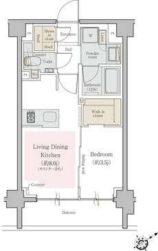 クリオ ラベルヴィ不動前グランクラス 間取り Dタイプ