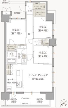 ブランシエラ那覇開南プレミスト 間取り A type