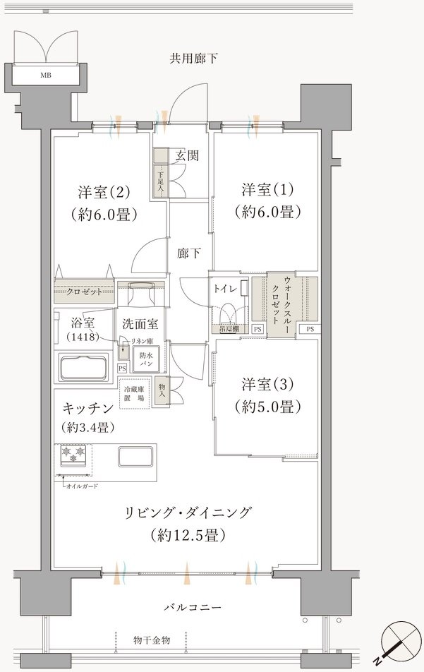 ブランシエラ那覇開南プレミスト 間取り D type