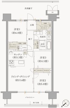 ブランシエラ那覇開南プレミスト 間取り I type