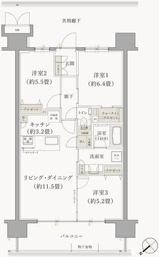 ブランシエラ那覇開南プレミスト 間取り J type