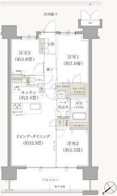 ブランシエラ那覇開南プレミスト 間取り E type
