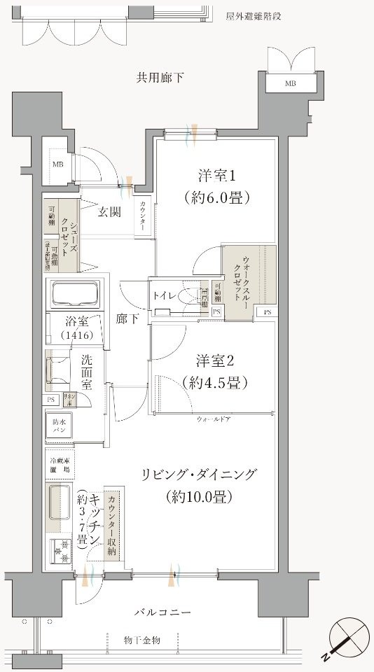 ブランシエラ那覇開南プレミスト 間取り G type