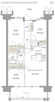 ブランシエラ那覇開南プレミスト 間取り B2 type