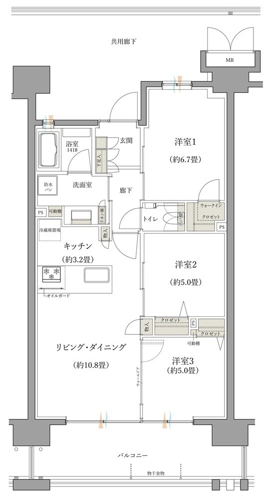 ブランシエラ那覇開南プレミスト 間取り C2 type