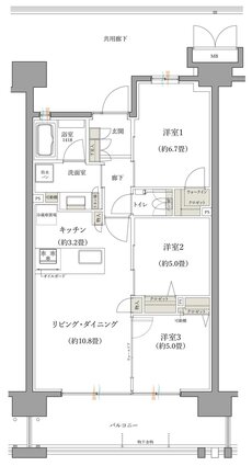 ブランシエラ那覇開南プレミスト 間取り C2 type