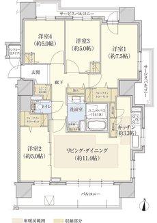 クレアホームズ札幌医大南 間取り E type