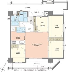 アーバンパレット美里仲原町 間取り Dタイプ
