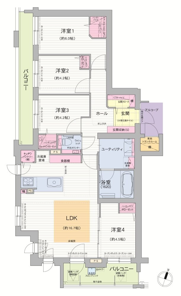 グランファーレ真駒内グランフォレスト 間取り A type