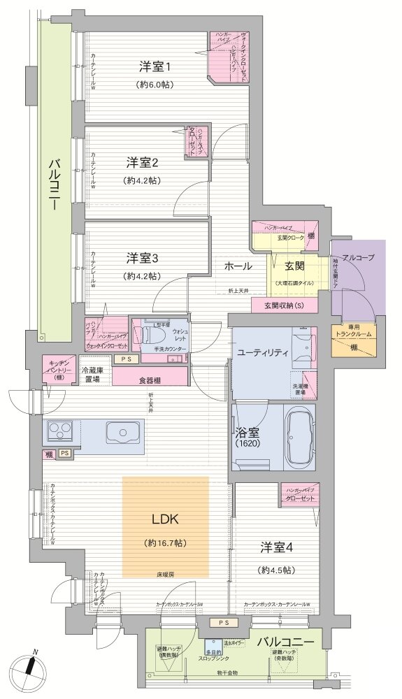 グランファーレ真駒内グランフォレスト 間取り A type