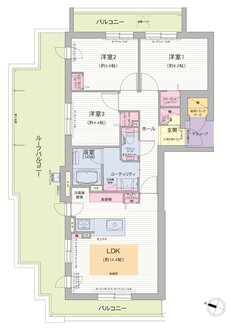 グランファーレ真駒内グランフォレスト 間取り L type
