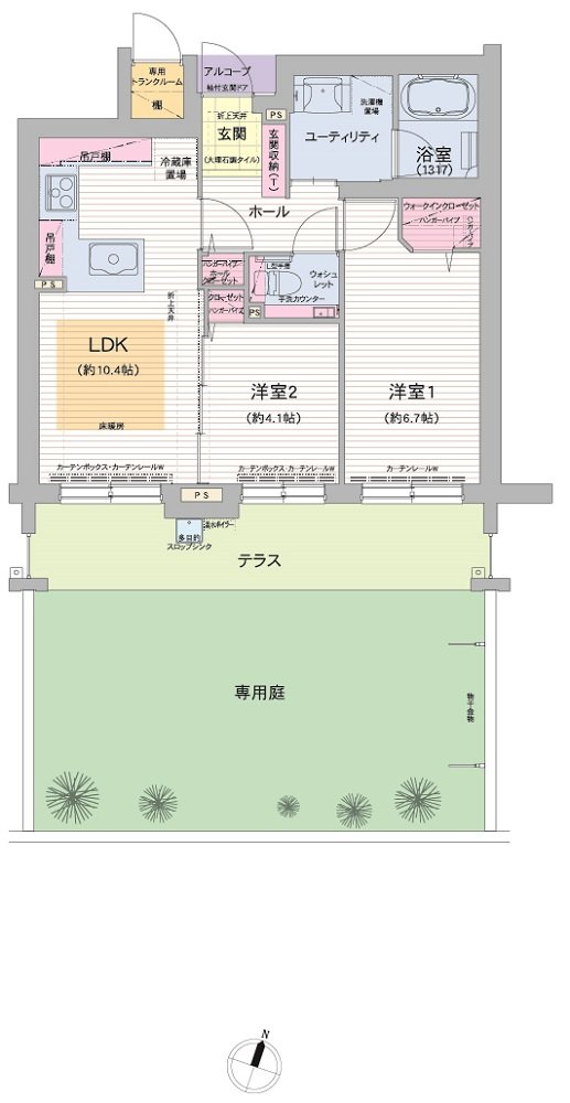 グランファーレ真駒内グランフォレスト 間取り C1 type