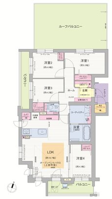 グランファーレ真駒内グランフォレスト 間取り M type