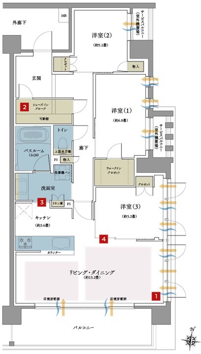 ザ・ライオンズ南塚口 間取り L2 type