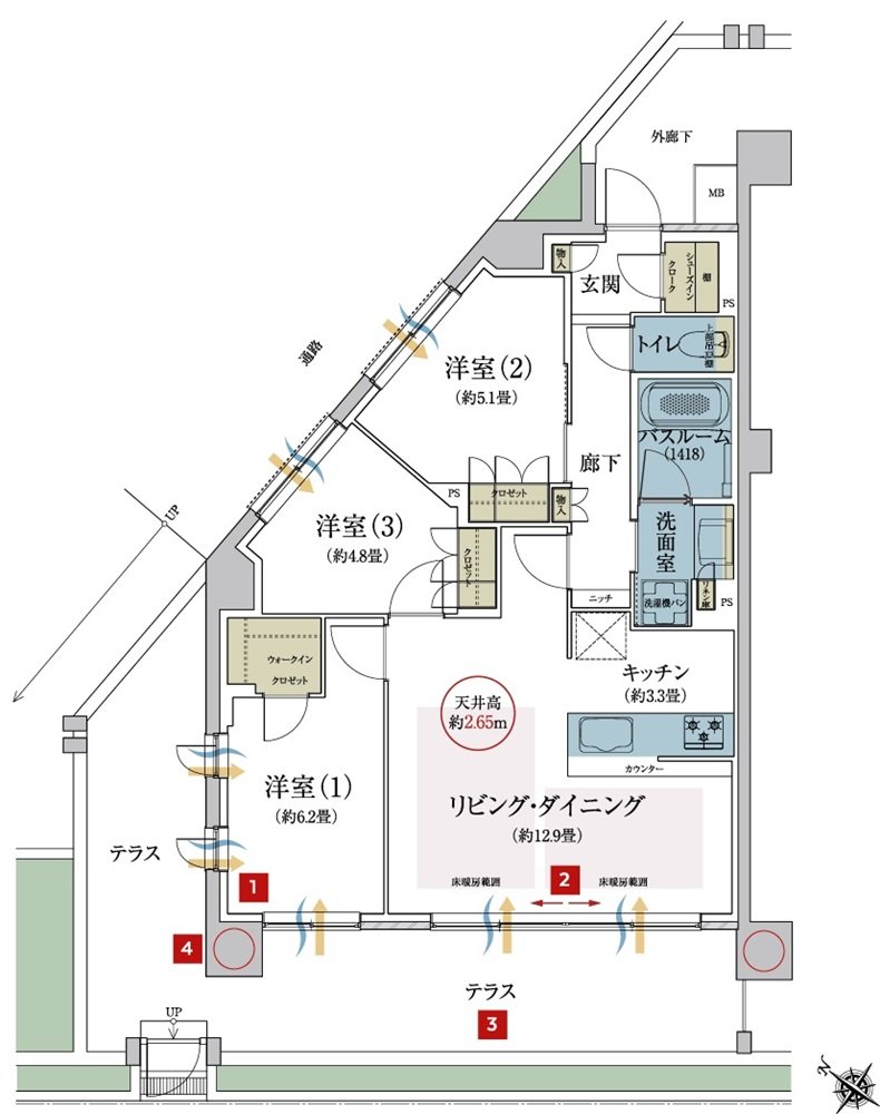 ザ・ライオンズ南塚口 間取り A1 type