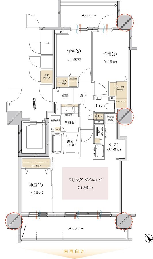 ブランズ豊平学園前 間取り B type